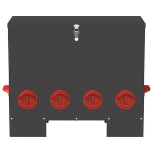 Ταΐστρα κοτόπουλων 2 Μαύρο 60,5 x 29 x 51 εκ. 25 kg