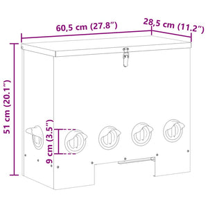 Ταΐστρα κοτόπουλων 2 Λαδί 60,5 x 29 x 51 εκ. 25 kg