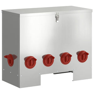 Ταΐστρα κοτόπουλων 2 Ασημί 60,5 x 29 x 51 εκ. 25 kg