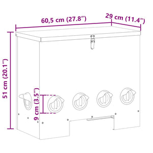 Ταΐστρα κοτόπουλων 2 Λαδί 60,5 x 29 x 51 εκ. 25 kg
