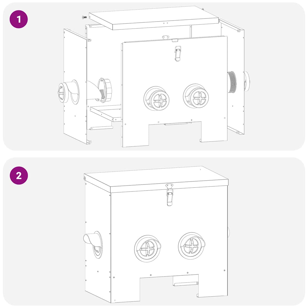 Ταΐστρα κοτόπουλων 2 pcs Μαύρο 40,5 x 25 x 38 εκ.