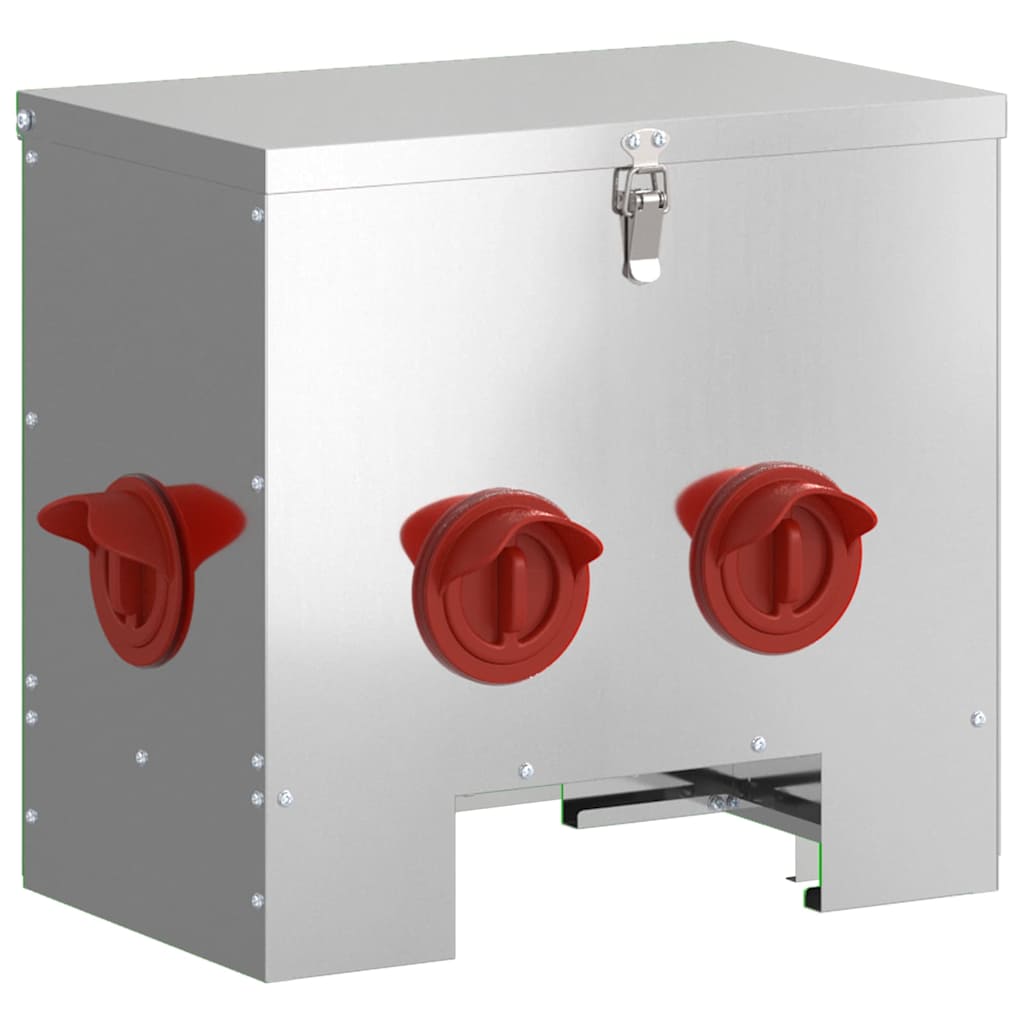 Ταΐστρα κοτόπουλων 2 pcs Ασημί 40,5 x 25 x 38 εκ.