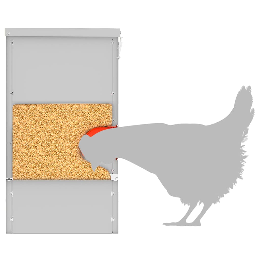 Ταΐστρα κοτόπουλων 2 pcs Ασημί 40,5 x 25 x 38 εκ.