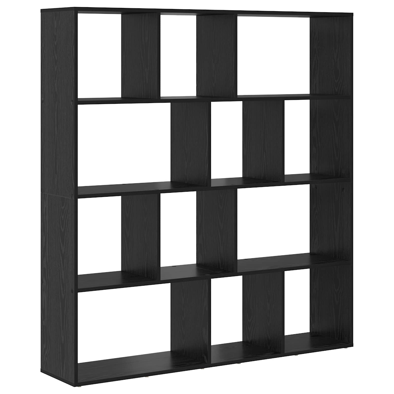 Βιβλιοθήκη Μαύρη Οξυά 132 x 29 x 141,5 εκ. Επεξεργασμένο ξύλο - Pakobazaar