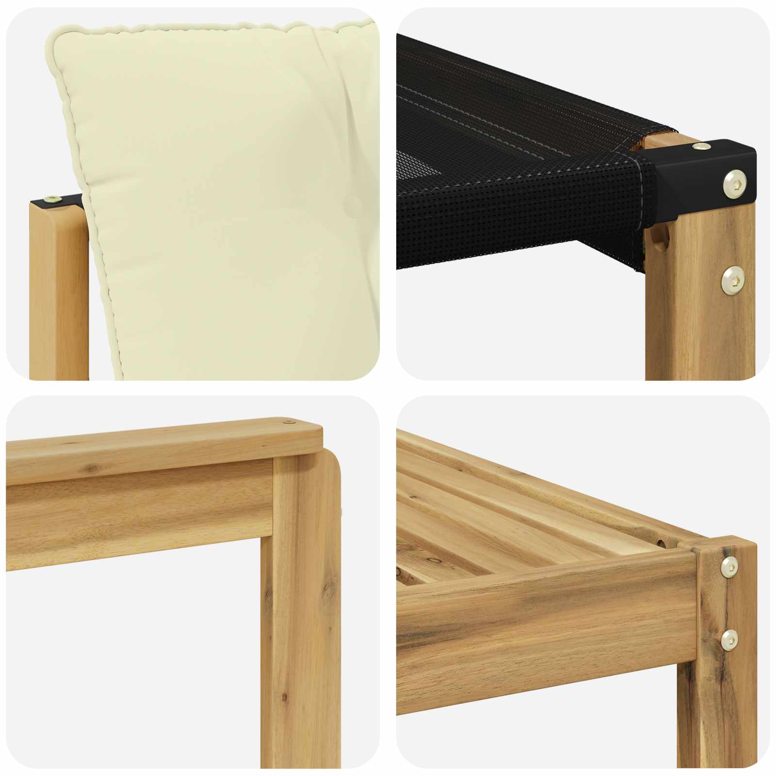 Σειρά Καναπέ Εξωτερικού 5 pcs Λευκό και Κρεμ 79 x 79 x 37 εκ - Pakobazaar