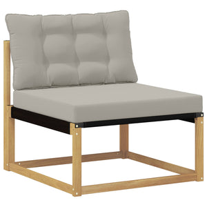 Σειρά Καναπέ Εξωτερικού 6 pcs Λευκό και Ανοιχτό Γκρι - Pakobazaar