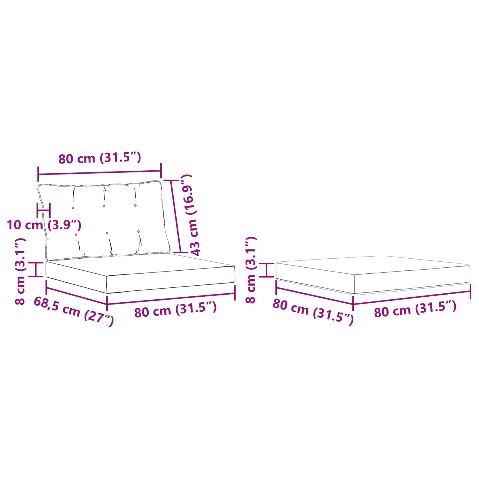 Σειρά Καναπέ Εξωτερικού 5 pcs Λευκό και Ανοιχτό Γκρι - Pakobazaar