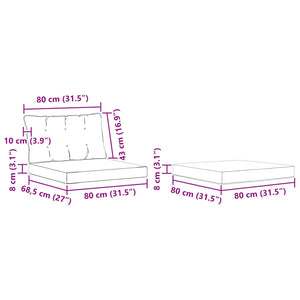 Σειρά Καναπέ Εξωτερικού 5 pcs Λευκό και Ανοιχτό Γκρι - Pakobazaar
