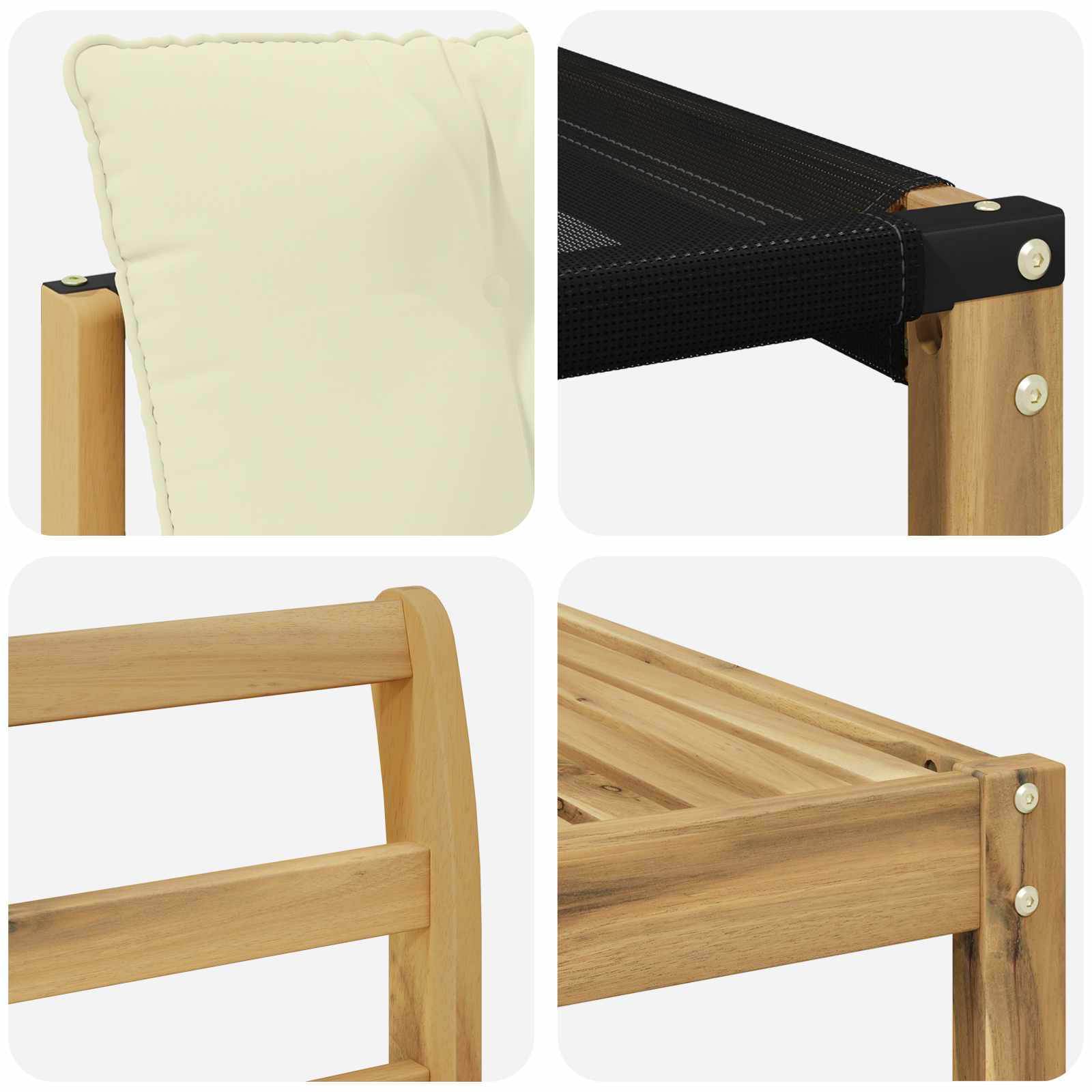 Σειρά Καναπέ Εξωτερικού 6 pcs Λευκό και Κρεμ 79 x 79 x 37 εκ - Pakobazaar
