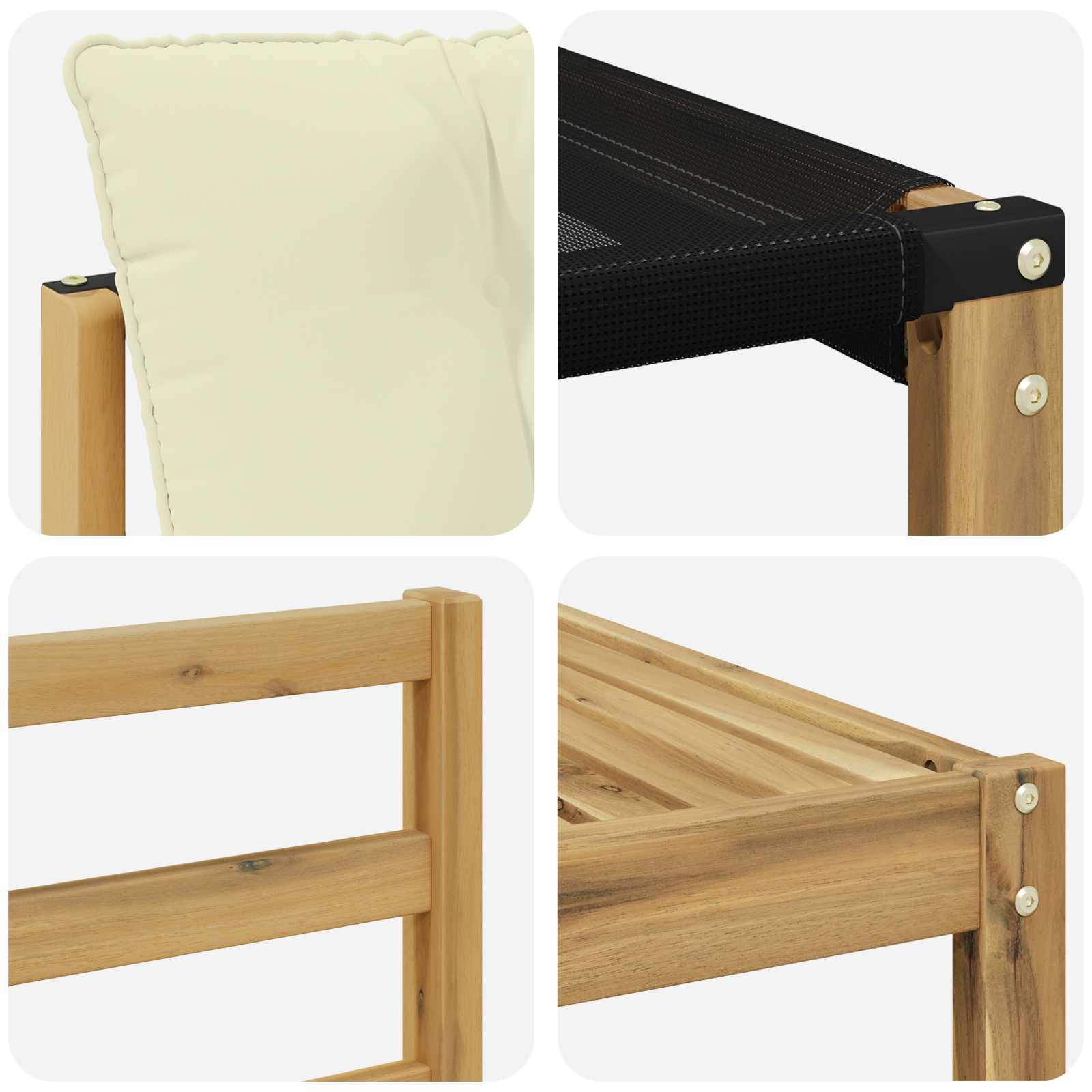 Σειρά Καναπέ Εξωτερικού 7 pcs Λευκό και Κρεμ 79 x 79 x 37 εκ - Pakobazaar