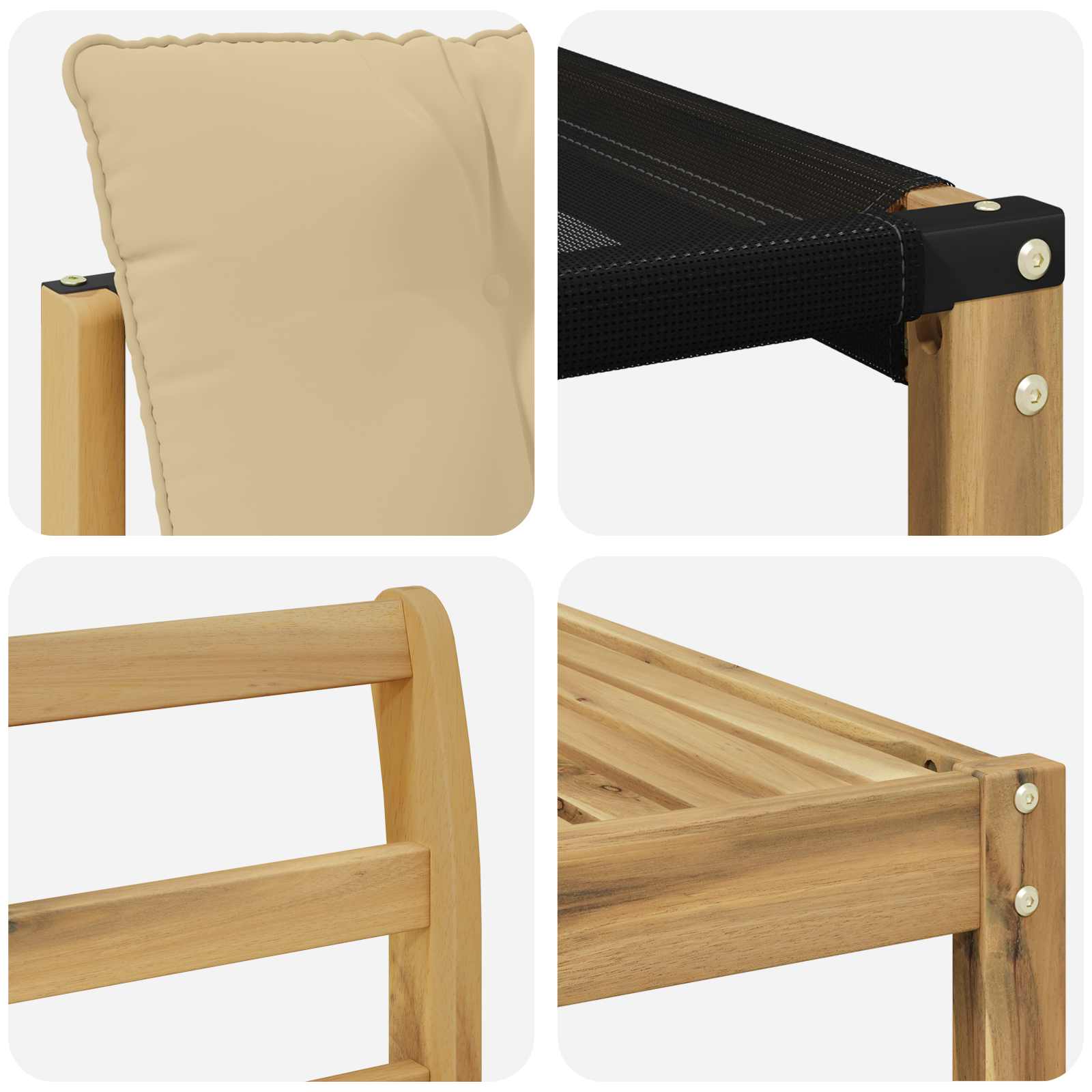 Σειρά Καναπέ Εξωτερικού 7 pcs Λευκό και Μπεζ 79 x 79 x 37 εκ - Pakobazaar