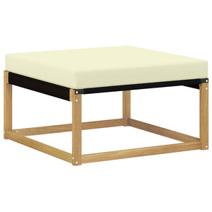 Σειρά Καναπέ Εξωτερικού με μαξιλάρι 6 pcs Λευκό και Κρεμ - Pakobazaar