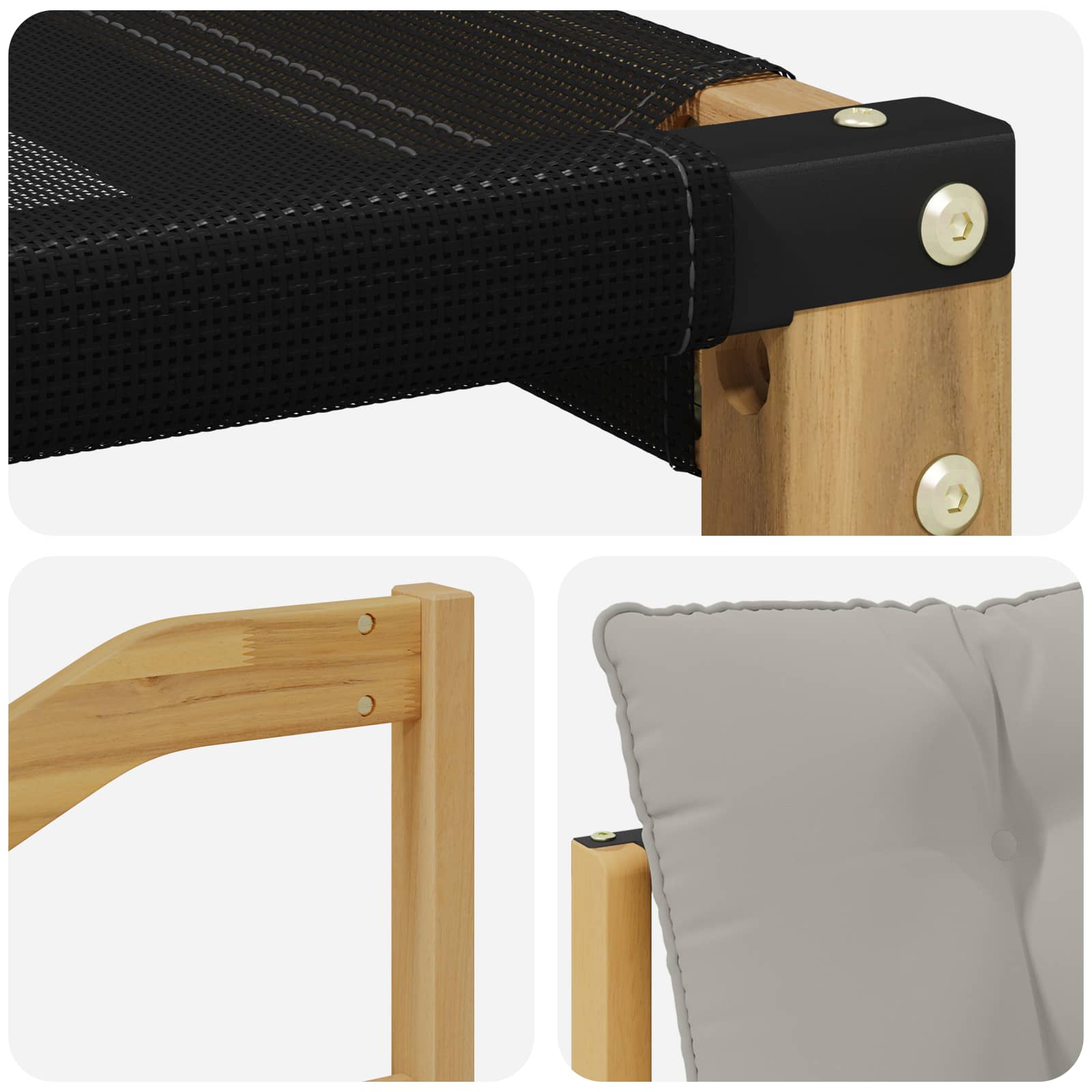 Σειρά Καναπέ Εξωτερικού 6 pcs Λευκό και Ανοιχτό Γκρι - Pakobazaar