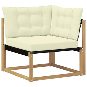 Σειρά Καναπέ Εξωτερικού 9 pcs Λευκό και Κρεμ 79 x 79 x 37 εκ - Pakobazaar
