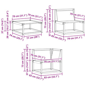 Σειρά Καναπέ Εξωτερικού 9 pcs Λευκό και Ανοιχτό Γκρι - Pakobazaar