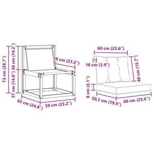 Σειρά Καναπέ Εξωτερικού 3 pcs Λευκό και Ανοιχτό Γκρι - Pakobazaar