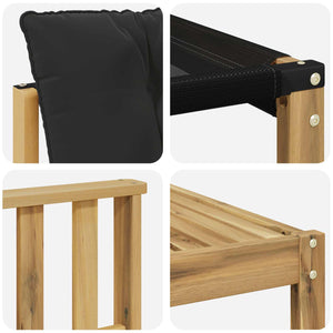 Σειρά Καναπέ Εξωτερικού με μαξιλάρι 6 pcs Λευκό και Μαύρο - Pakobazaar