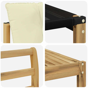 Σειρά Καναπέ Εξωτερικού με μαξιλάρι 6 pcs Λευκό και Κρεμ - Pakobazaar