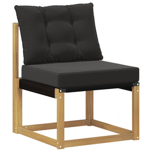 Σειρά Καναπέ Εξωτερικού με μαξιλάρι 5 pcs Λευκό και Μαύρο - Pakobazaar