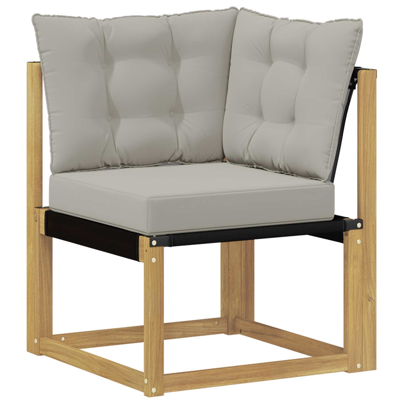 Σειρά Καναπέ Εξωτερικού 4 pcs Λευκό και Ανοιχτό Γκρι - Pakobazaar