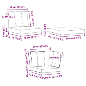 Σειρά Καναπέ Εξωτερικού 8 pcs Λευκό και Μπεζ - Pakobazaar