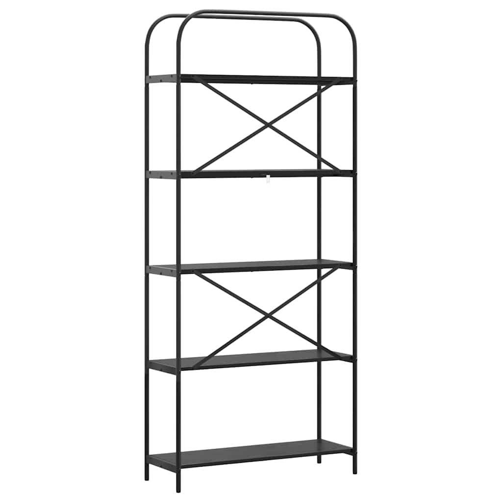 Ράφι Βιβλίων Μαύρη Οξυά 80 x 30 x 183 εκ Επεξεργασμένο ξύλο