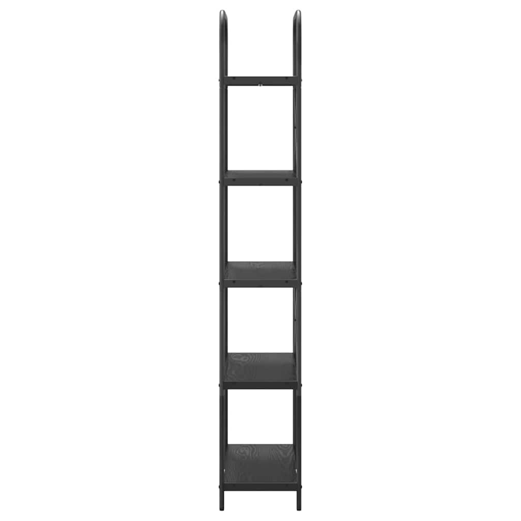Ράφι Βιβλίων Μαύρη Οξυά 80 x 30 x 183 εκ Επεξεργασμένο ξύλο