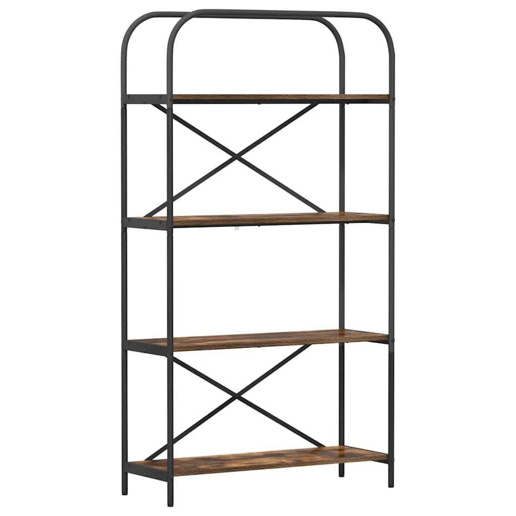 Ράφι Βιβλίων Καπνιστό Δρύς 80 x 30 x 146 εκ Επεξεργασμένο ξύλο