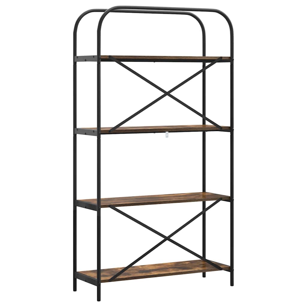 Ράφι Βιβλίων Καπνιστό Δρύς 80 x 30 x 146 εκ Επεξεργασμένο ξύλο