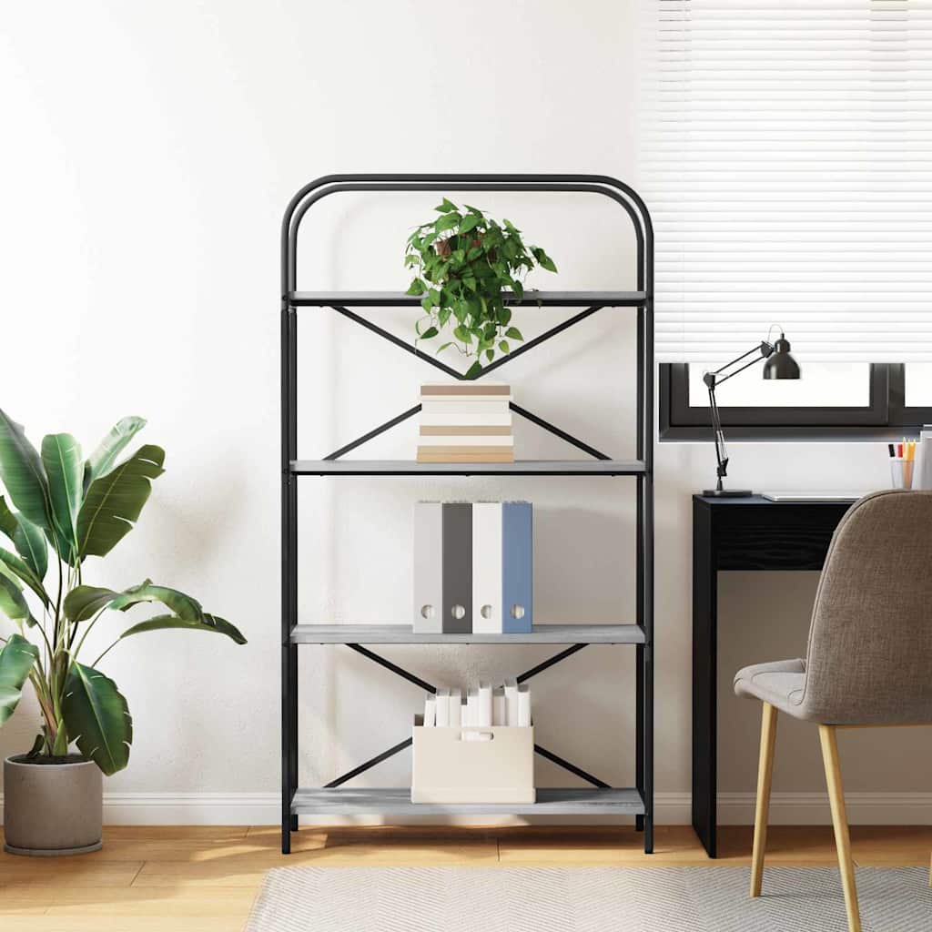 Ράφι Βιβλίων Γκρίζο Σονομα 80 x 30 x 146 εκ Επεξεργασμένο ξύλο