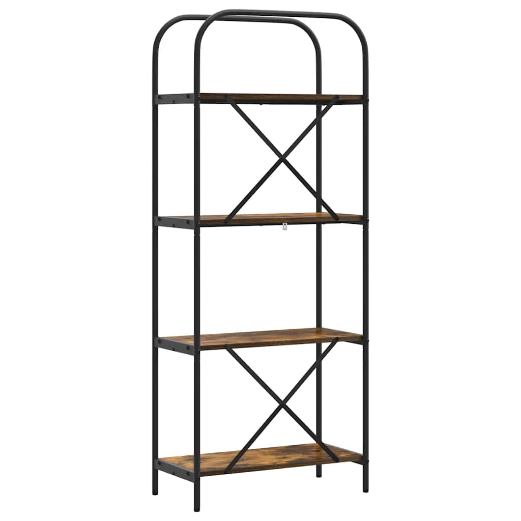 Ράφι Βιβλίων Καπνιστό Δρύς 60 x 30 x 146 εκ Επεξεργασμένο ξύλο