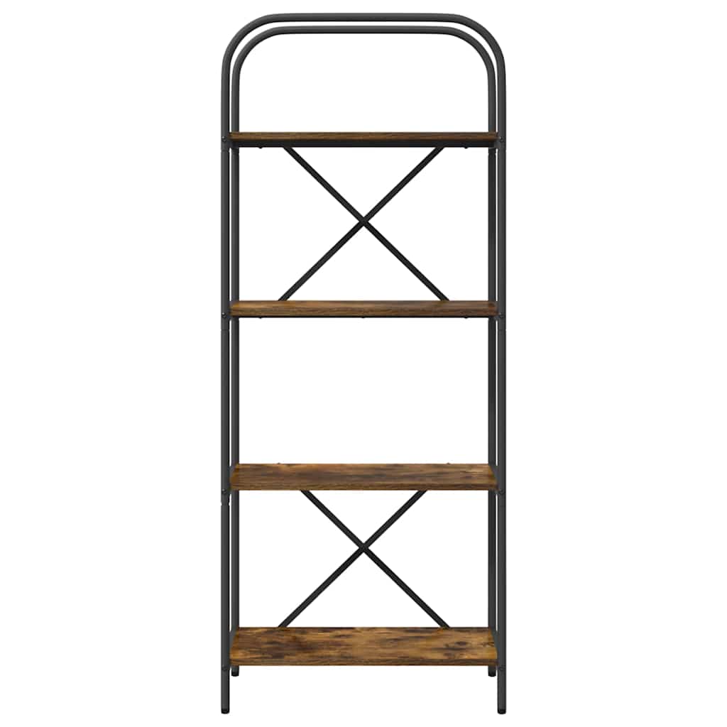 Ράφι Βιβλίων Καπνιστό Δρύς 60 x 30 x 146 εκ Επεξεργασμένο ξύλο