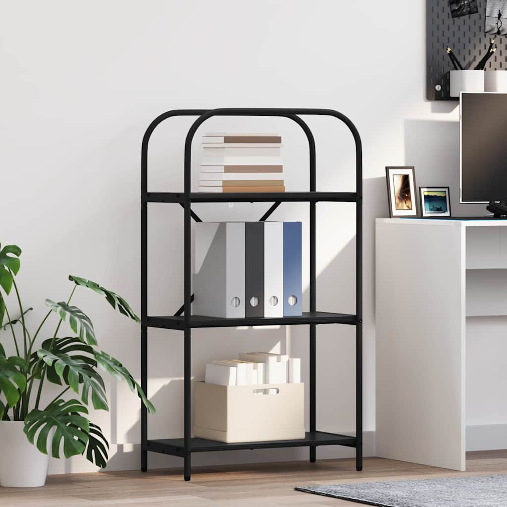 Ράφι Βιβλίων Μαύρη Οξυά 60 x 30 x 109 εκ Επεξεργασμένο ξύλο