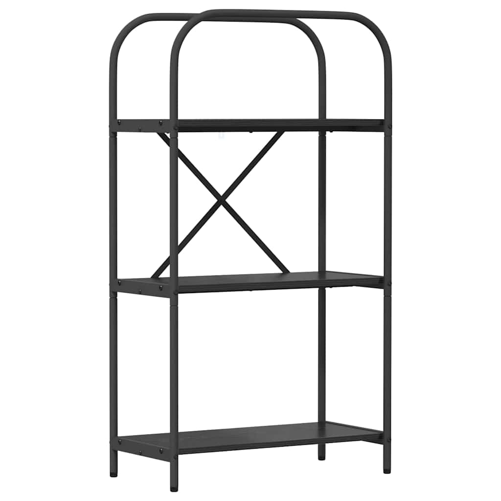 Ράφι Βιβλίων Μαύρη Οξυά 60 x 30 x 109 εκ Επεξεργασμένο ξύλο