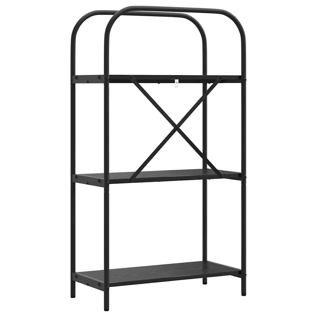 Ράφι Βιβλίων Μαύρη Οξυά 60 x 30 x 109 εκ Επεξεργασμένο ξύλο