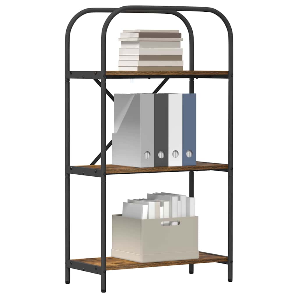 Ράφι Βιβλίων Καπνιστό Δρύς 60 x 30 x 109 εκ Επεξεργασμένο ξύλο