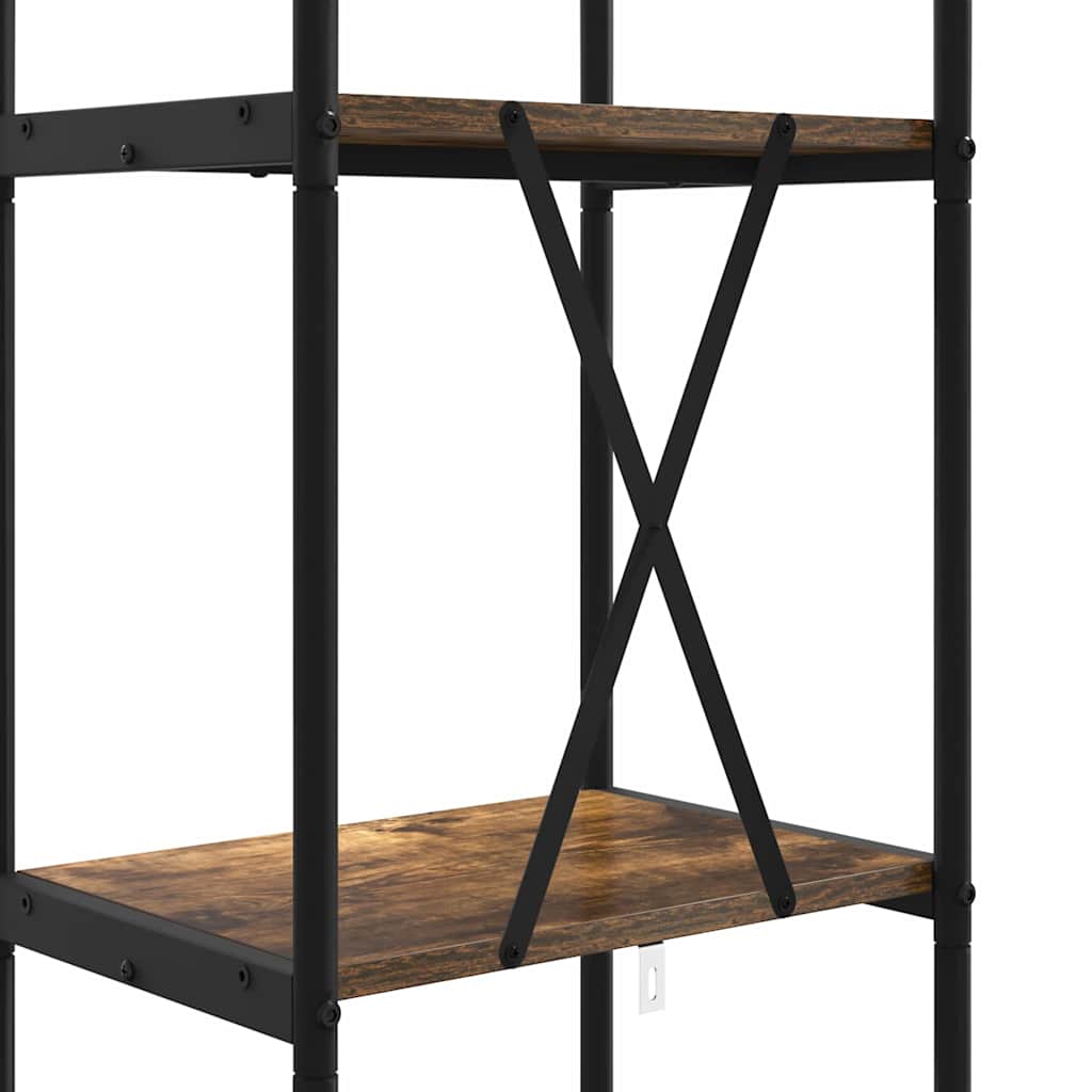 Ράφι Βιβλίων Καπνιστό Δρύς 40 x 30 x 183 εκ Επεξεργασμένο ξύλο