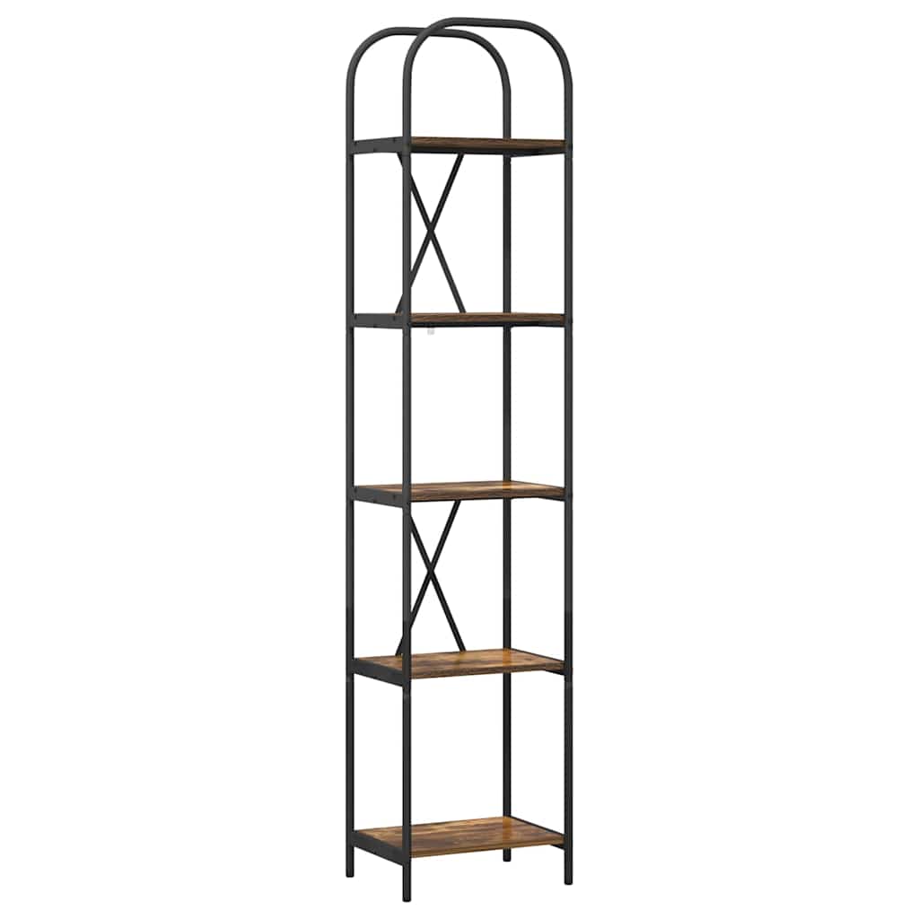 Ράφι Βιβλίων Καπνιστό Δρύς 40 x 30 x 183 εκ Επεξεργασμένο ξύλο