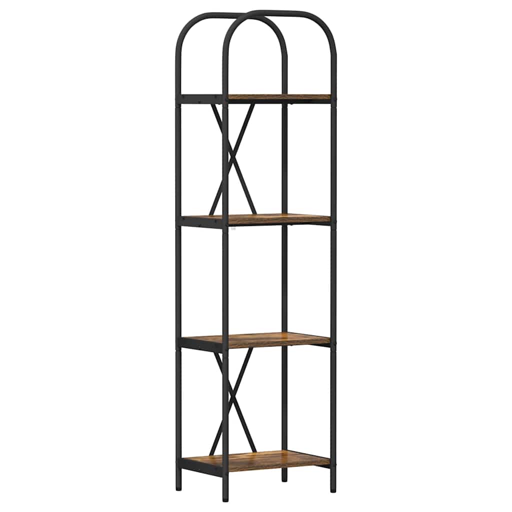 Ράφι Βιβλίων Καπνιστό Δρύς 40 x 30 x 146 εκ Επεξεργασμένο ξύλο