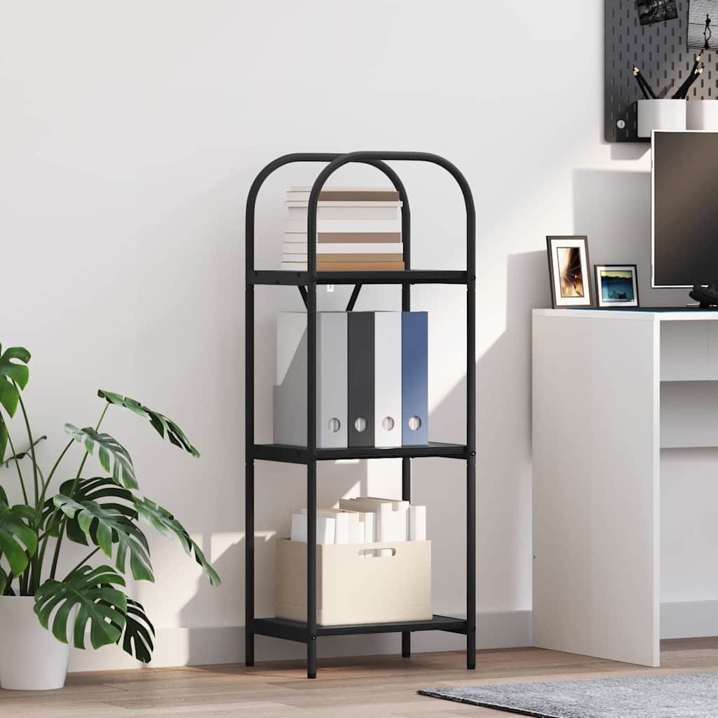 Ράφι Βιβλίων Μαύρη Οξυά 40 x 30 x 109 εκ Επεξεργασμένο ξύλο