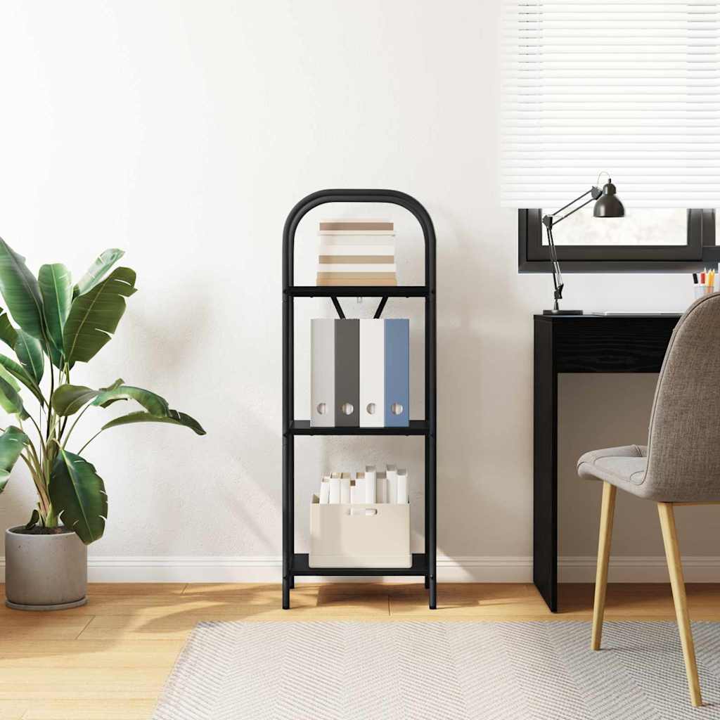 Ράφι Βιβλίων Μαύρη Οξυά 40 x 30 x 109 εκ Επεξεργασμένο ξύλο