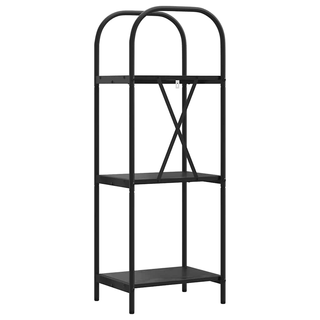 Ράφι Βιβλίων Μαύρη Οξυά 40 x 30 x 109 εκ Επεξεργασμένο ξύλο