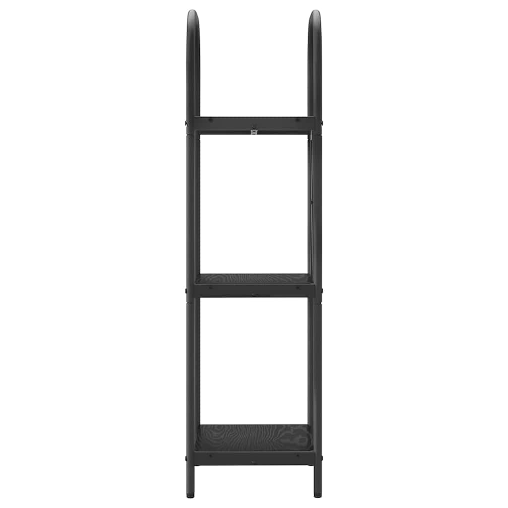 Ράφι Βιβλίων Μαύρη Οξυά 40 x 30 x 109 εκ Επεξεργασμένο ξύλο