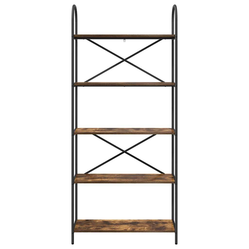 Ράφι Βιβλίων Καπνιστό Δρύς 80 x 30 x 183 εκ Επεξεργασμένο ξύλο