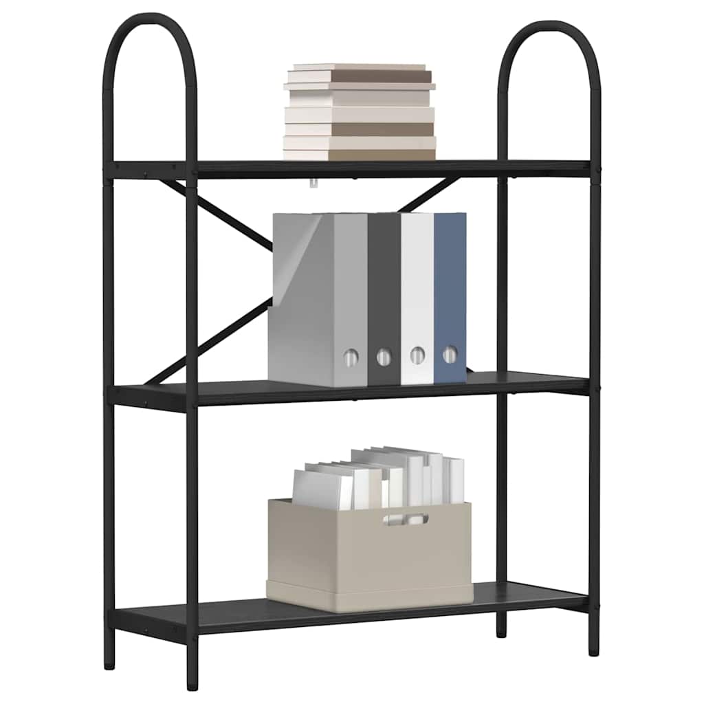 Ράφι Βιβλίων Μαύρη Οξυά 80 x 30 x 109 εκ Επεξεργασμένο ξύλο