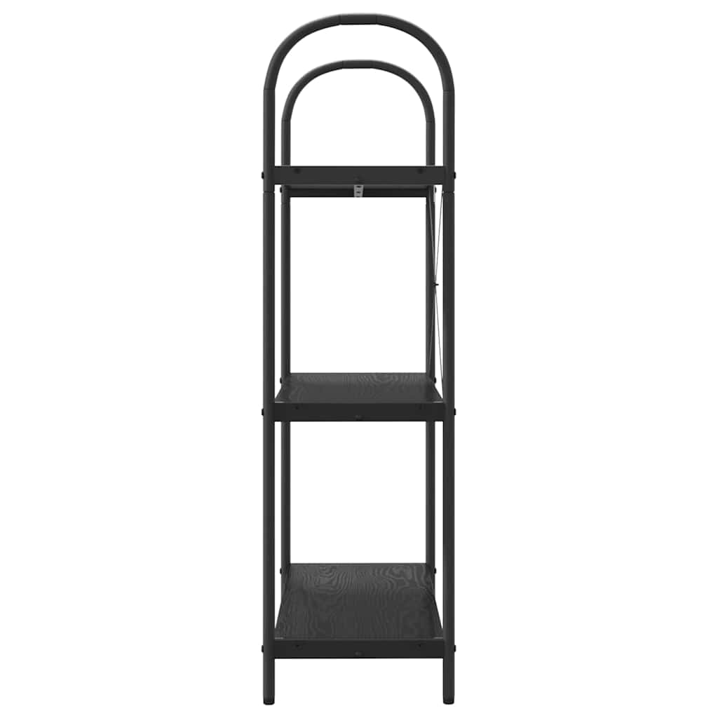 Ράφι Βιβλίων Μαύρη Οξυά 80 x 30 x 109 εκ Επεξεργασμένο ξύλο