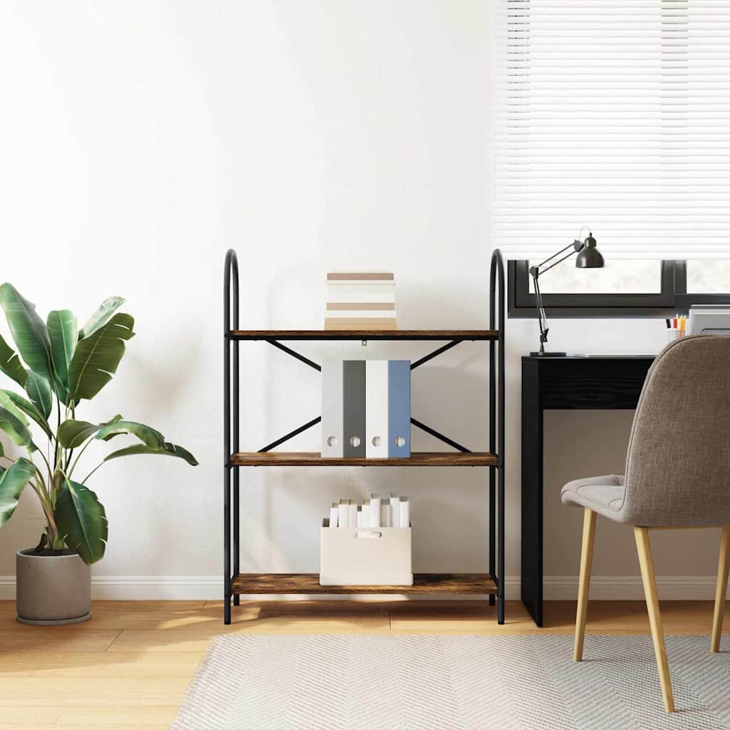 Ράφι Βιβλίων Καπνιστό Δρύς 80 x 30 x 109 εκ Επεξεργασμένο ξύλο