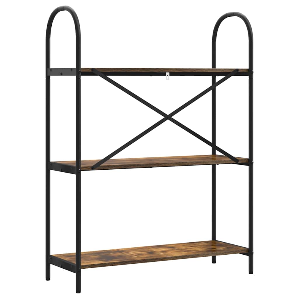 Ράφι Βιβλίων Καπνιστό Δρύς 80 x 30 x 109 εκ Επεξεργασμένο ξύλο