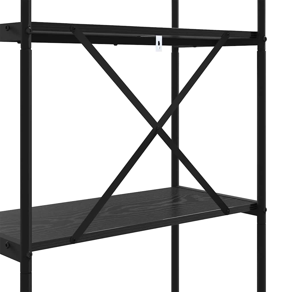 Ράφι Βιβλίων Μαύρη Οξυά 60 x 30 x 183 εκ Επεξεργασμένο ξύλο - Pakobazaar