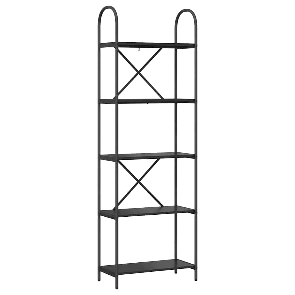 Ράφι Βιβλίων Μαύρη Οξυά 60 x 30 x 183 εκ Επεξεργασμένο ξύλο - Pakobazaar